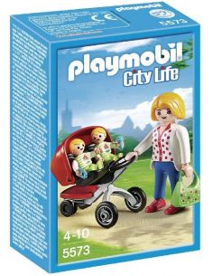 Playmobil mama con carrito gemelos