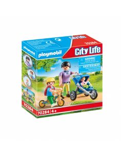 Playmobil ciudad mama con niños