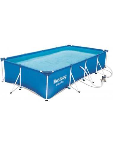 Bestway 56424 -  piscina desmontable tubular infantil family splash frame pool 400x211x81 cm depuradora de cartucho de 1.249 lit