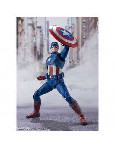 Figura tamashi nations marvel avengers capitan america edition assemble 15 cm sh figuarts
