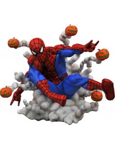 Figura diamond collection marvel spider - man spider - man con calabazas marvel comic gallery