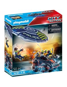 Playmobil policia paracaidas: persecucion del vehiculo