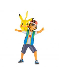 Figura jazwares pokemon batalla feature ash y pikachu 11 cm