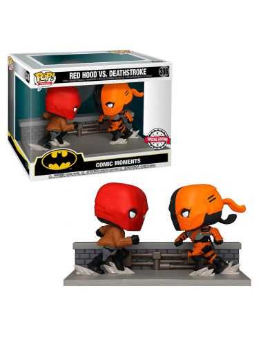 Funko pop moments pack doble dc red hood vs deathstroke exclusivo 48886