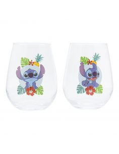 Set 2 vasos de vidrio paladone disney lilo & stitch