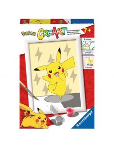 Kit para pintar con números ravensburger creart serie e pokemon: pikachu