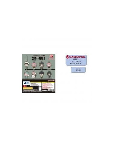 Set gashapon figuras bandai lote 40 articulos spy x family rubber mascot 3