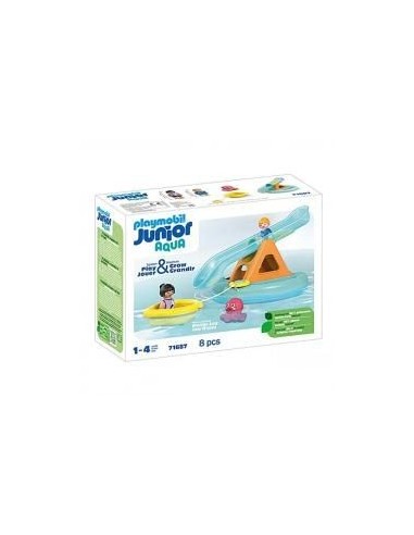 Playmobil junior aqua: isla de baño con tobogán