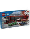 Lego city formula 1 camión con coches de f1 rb20 y amr24